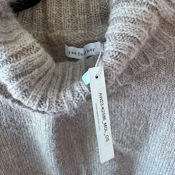 Rae Feather NWT Cozy Turtleneck Sweater - Taupe - Picture 2 of 6